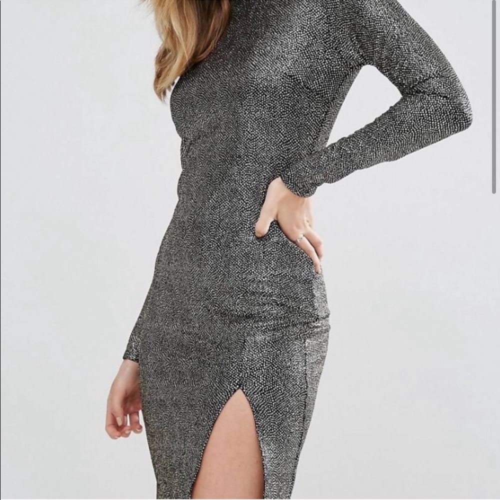 NWT ASOS Metallic Dress - Picture 3 of 4